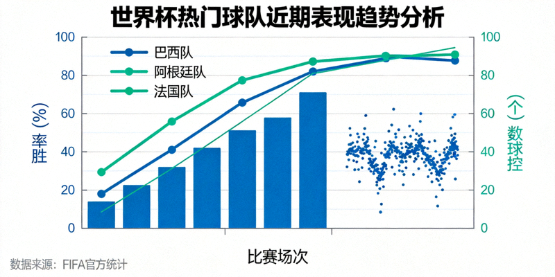 世界杯小组赛阶段关键数据统计图表，包括场均进球、平局比例、上下半场进球分布等